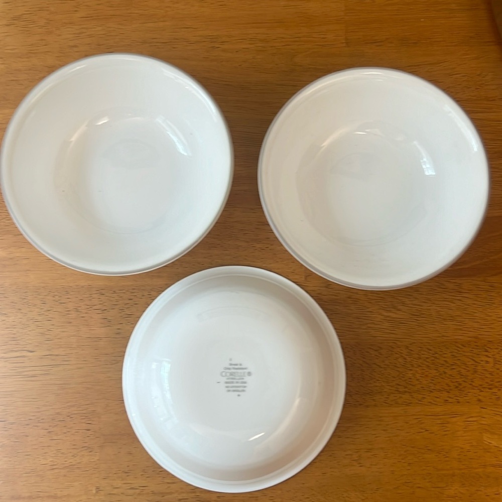 Corelle Cereal/Salad/Soup bowls- SET of THREE NEW